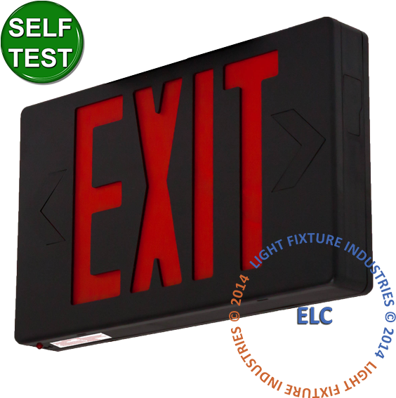 Exit Sign, Standard - Self Testing Emergency Lights Clipart (600x600), Png Download