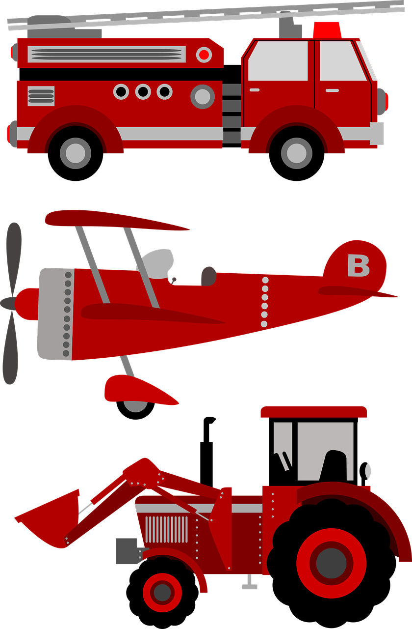 Airplane Red Clipart Png Transparent Png (500x761), Png Download