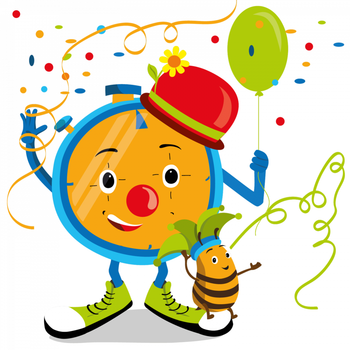 Stoppi Und Sabiene Feiern Nicht Nur Fasching, Sondern - Cartoon Clipart (1200x1200), Png Download