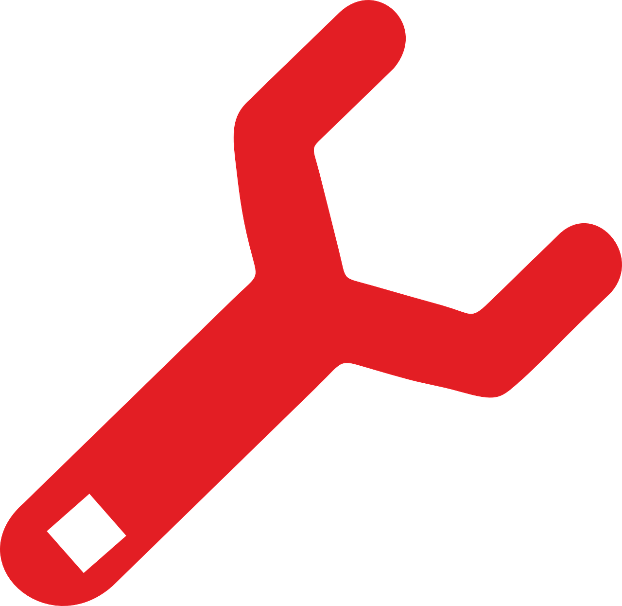Wrench Workshop Tools - Wrench And Nut Icon Red Clipart (1280x1246), Png Download
