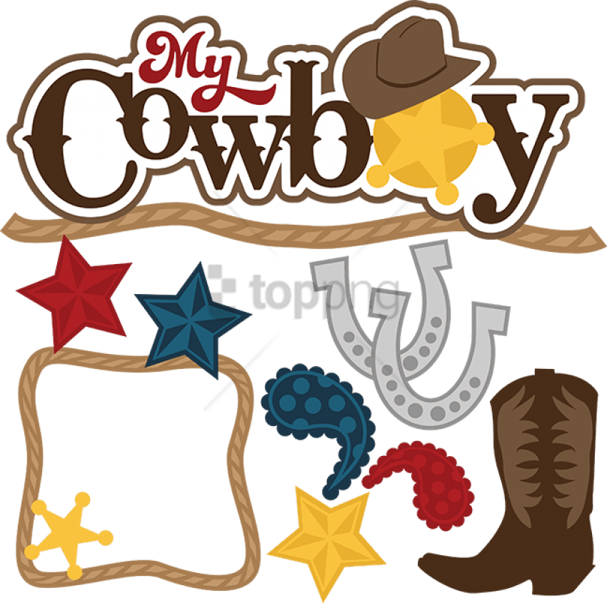 Free Png Download Cowboy Scrapbook Png Images Background - Cowboy Scrapbook Clipart (850x845), Png Download