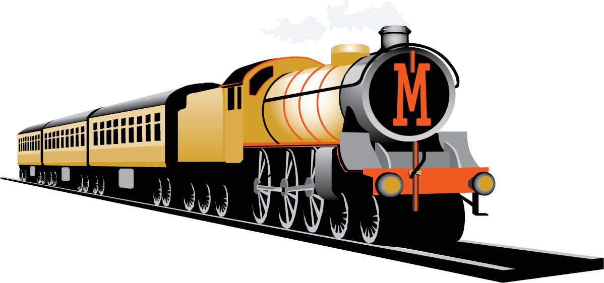 The Medallion Express Train Stations, A Location For - Indian Railway Train Png Clipart (1200x572), Png Download