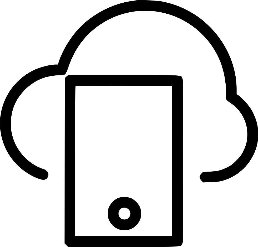 Png File - Tablet Cloud Icon Clipart (980x940), Png Download