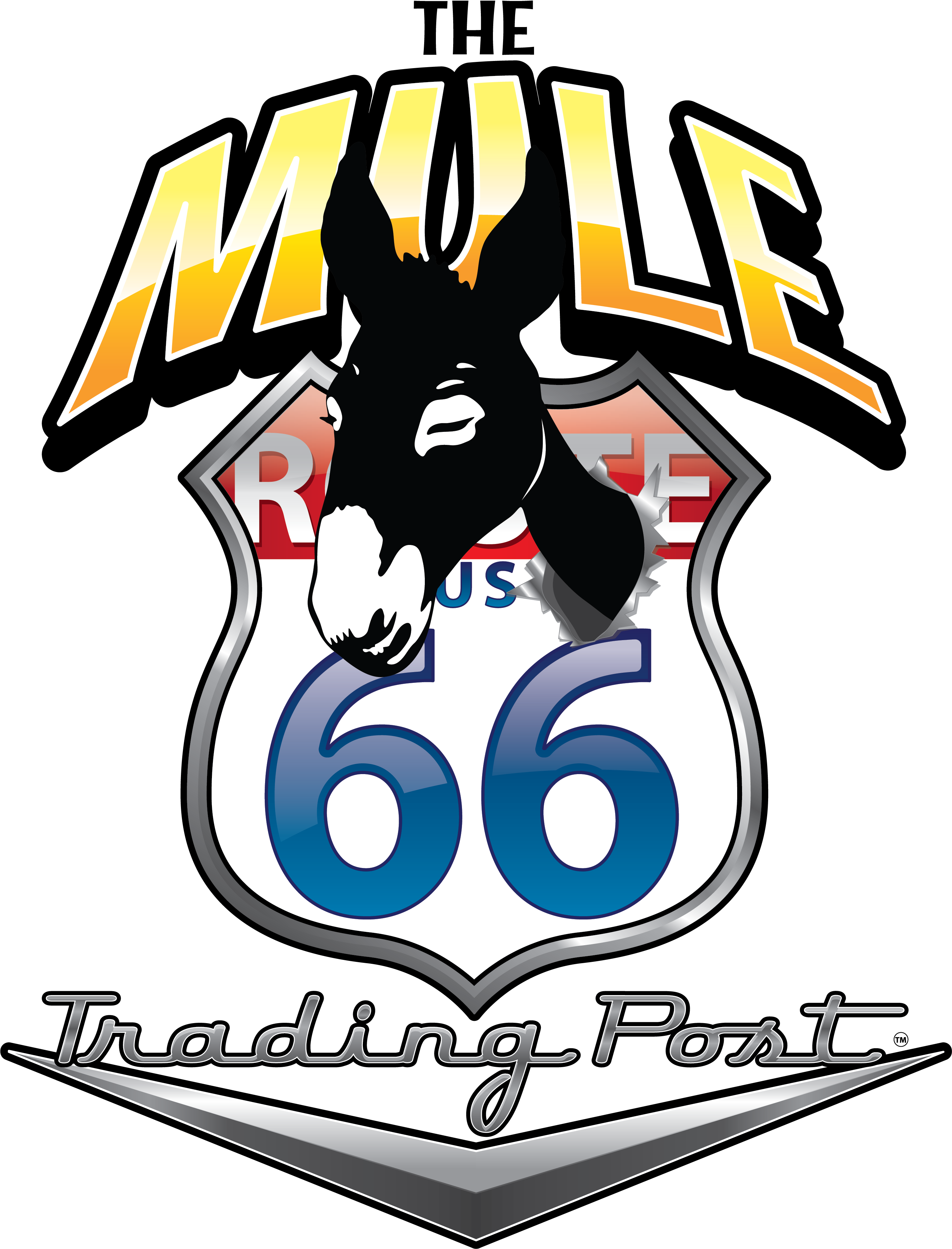 The Mule Trading Post On Route - Illustration Clipart (4335x4095), Png Download