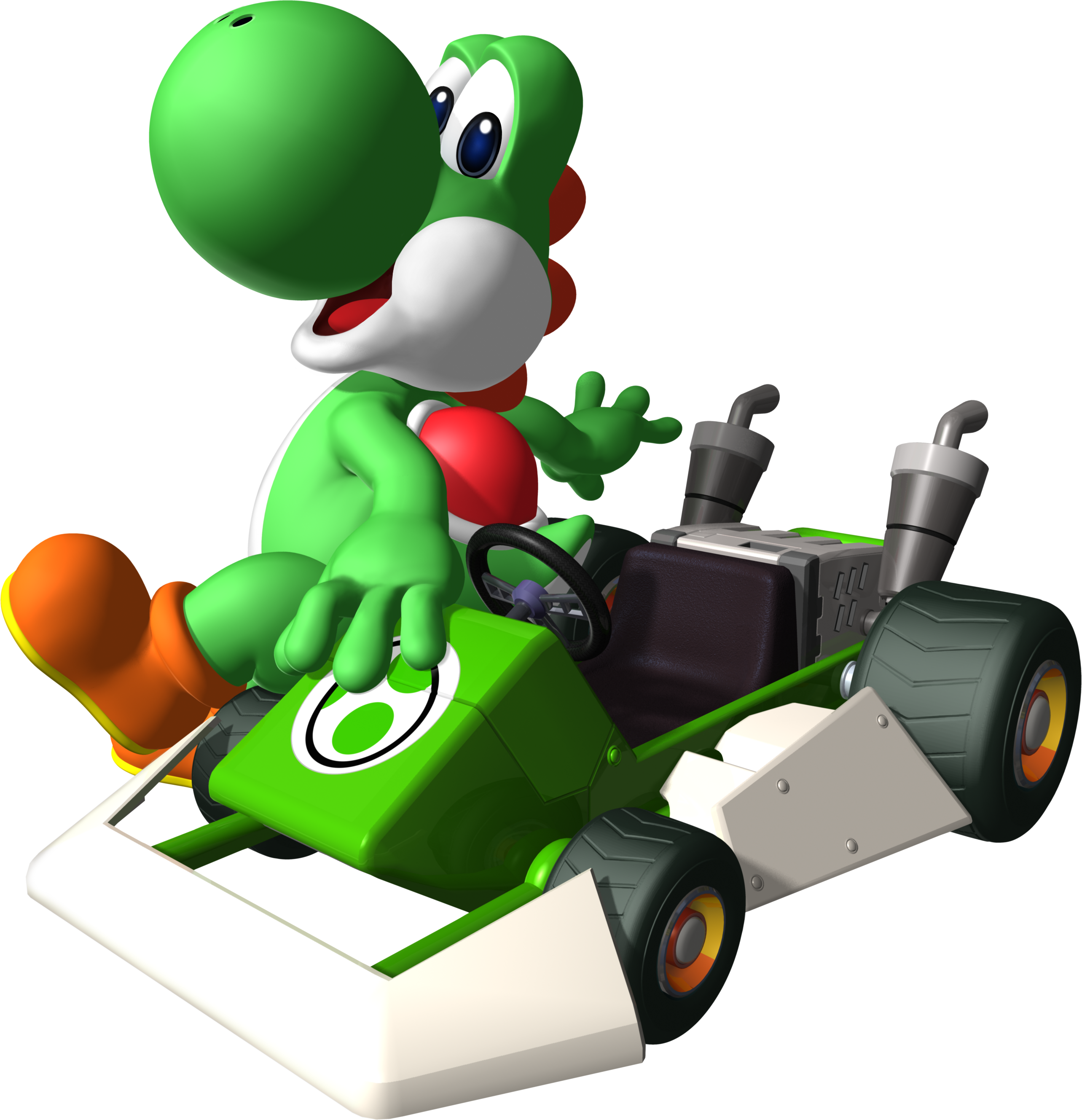 Yoshi Clipart Mario Kart - Yoshi In Mario Kart - Png Download (2567x2657), Png Download