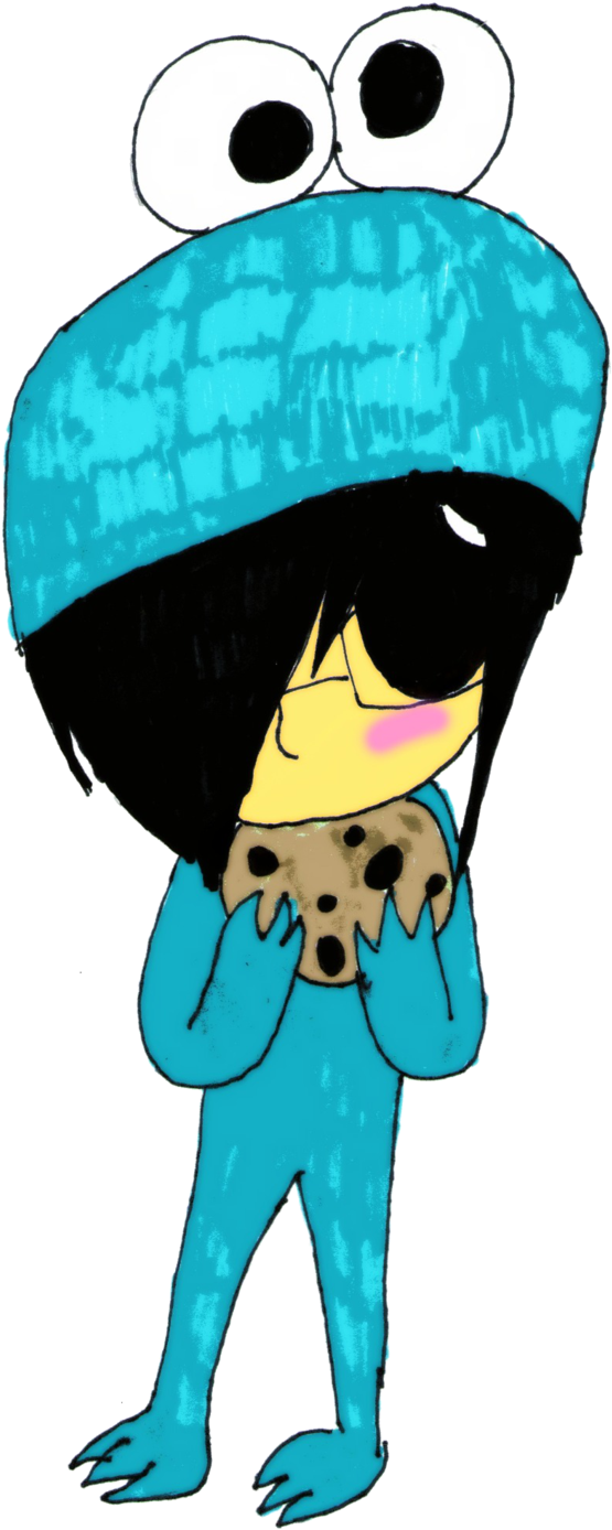 Cookie Monster Costume - Illustration Clipart (555x1388), Png Download