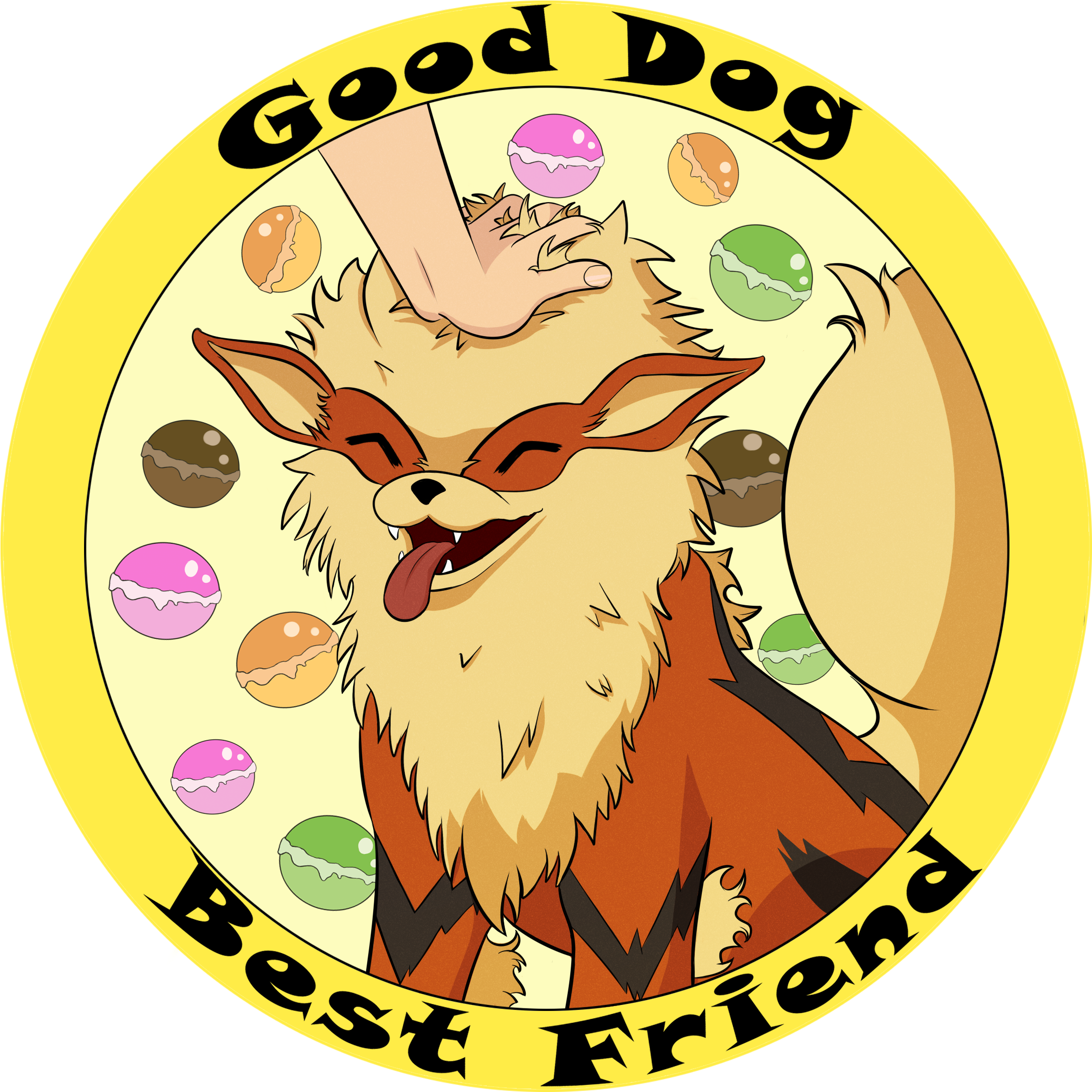 Good Dog Best Friend Arcanine Png Arcanine Transparent Clipart (2183x2183), Png Download