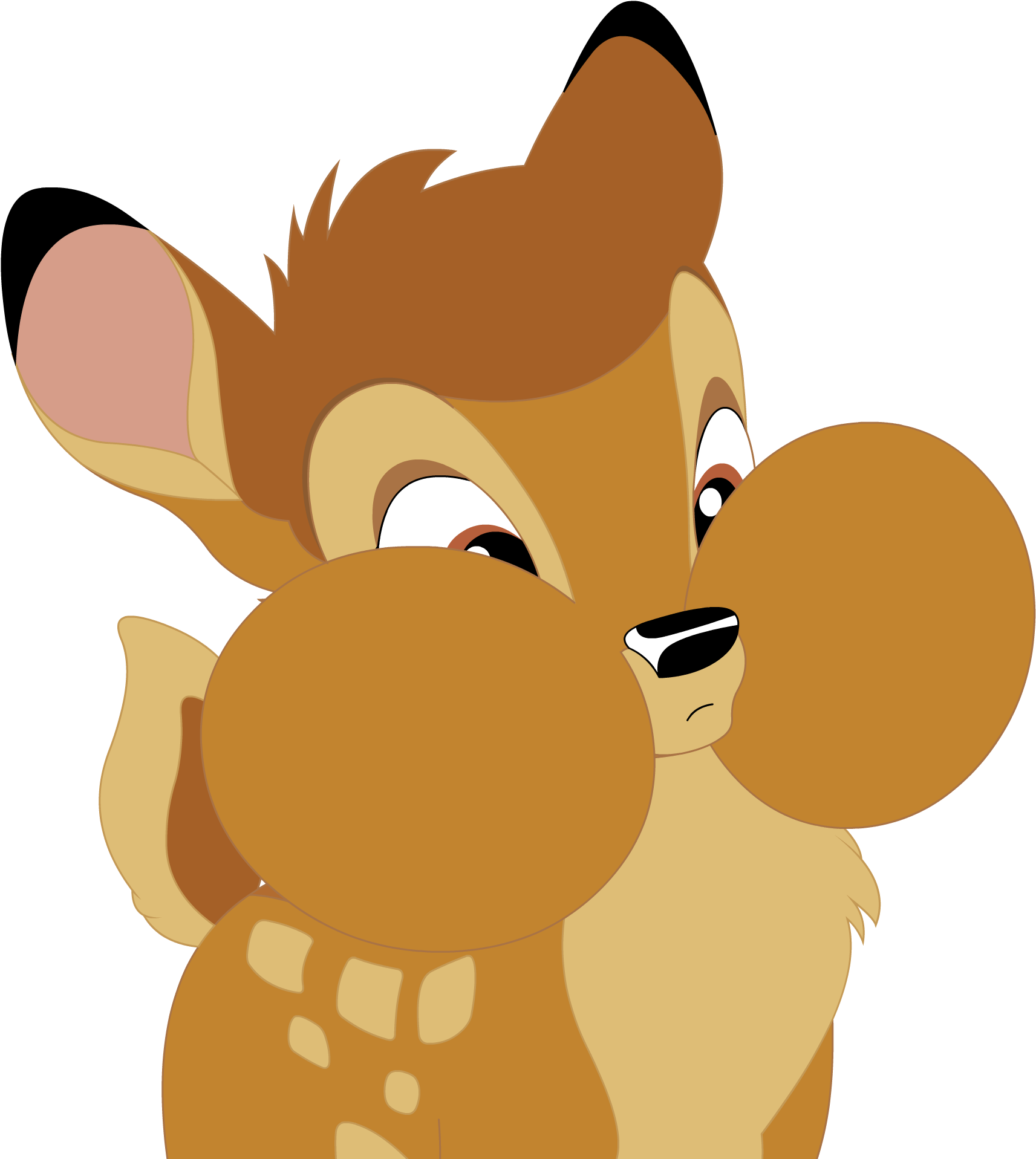 Bambi Transparent Squirrel - Bambi Puffy Cheeks Clipart (1713x1917), Png Download