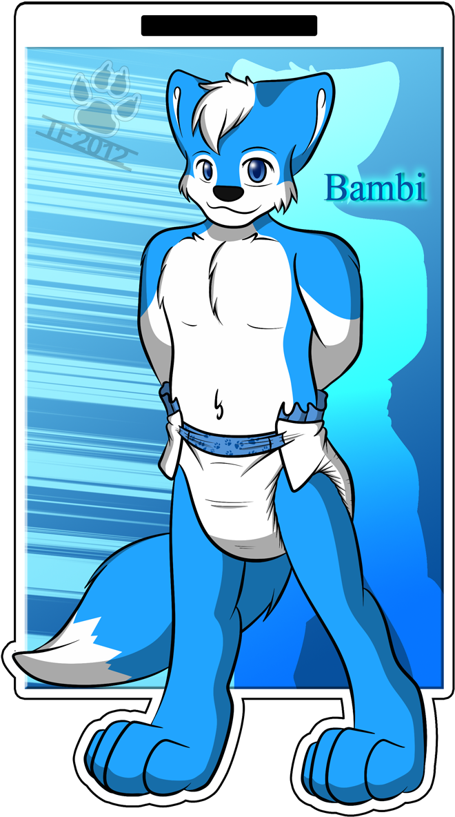 Old Art Bambi Badge - Cartoon Clipart (757x1200), Png Download