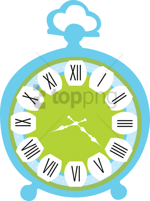 Free Png Alice In Wonderland Border Clock Png Image - Alice In Wonderland Clock Clipart Transparent Png (480x641), Png Download