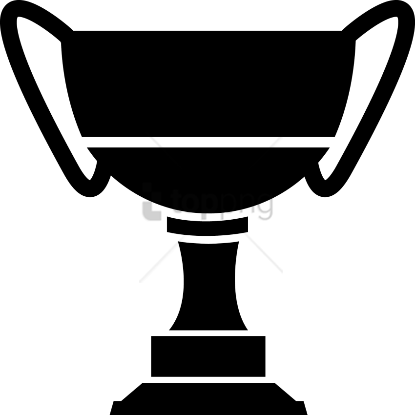 Free Png Download Button Png Image With Transparent - Trophy Black And White Clip Art (850x850), Png Download