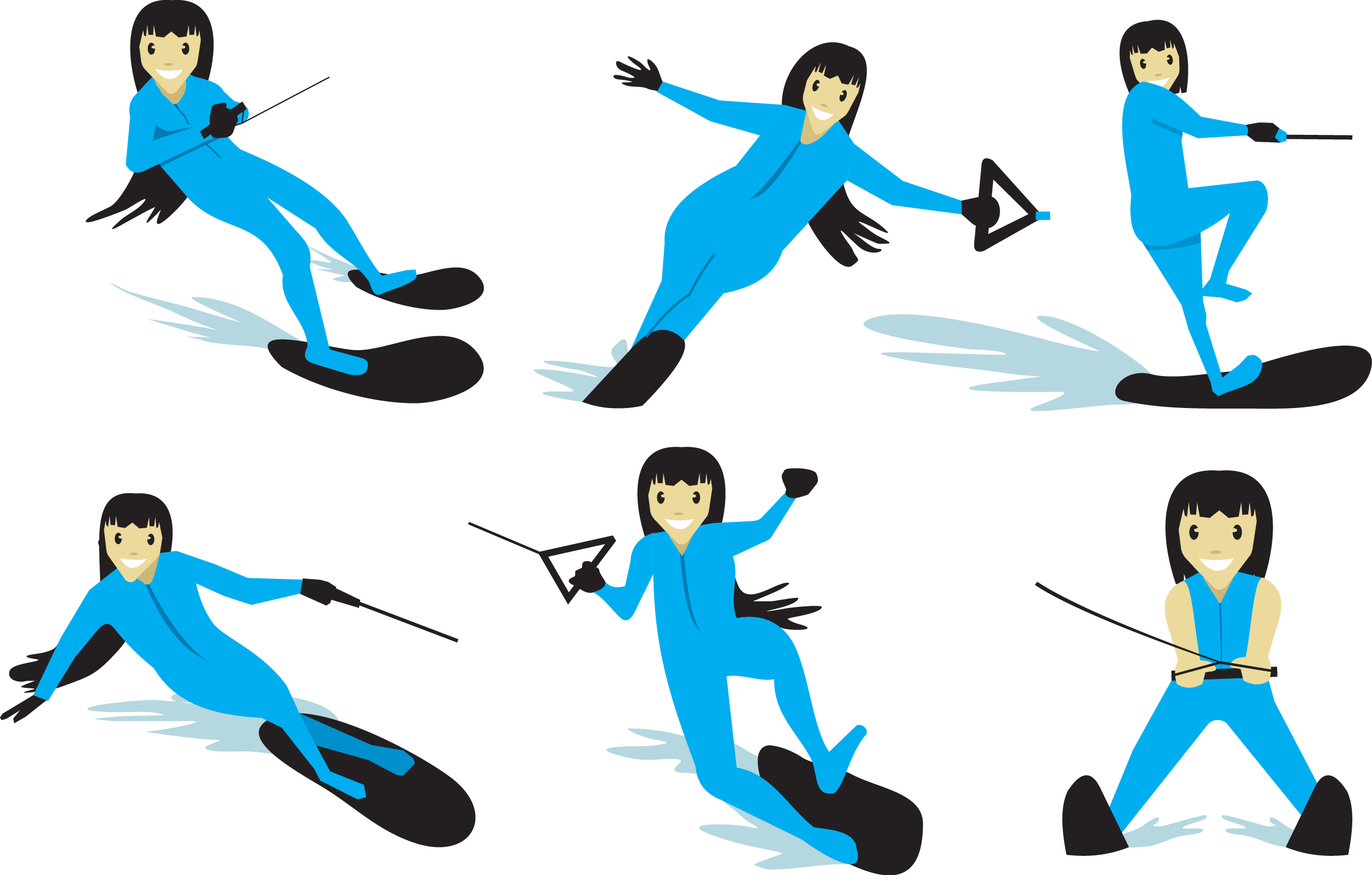Skiing Clipart Skating - Png Download (2442x1557), Png Download