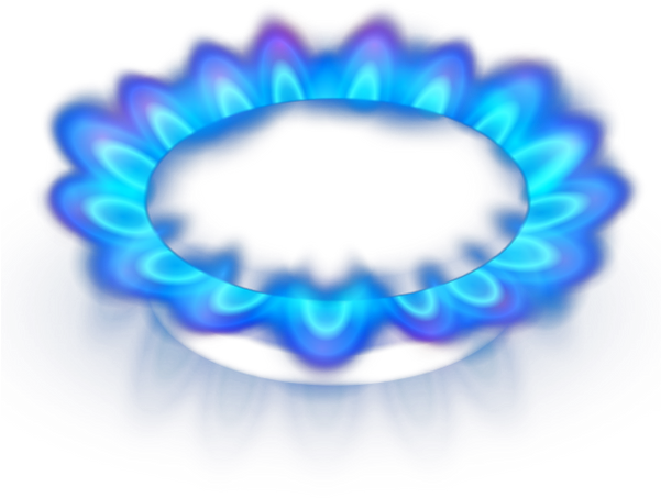 Синий Огонь, Горящий Газ, Синее Пламя - Circle Clipart (600x528), Png Download