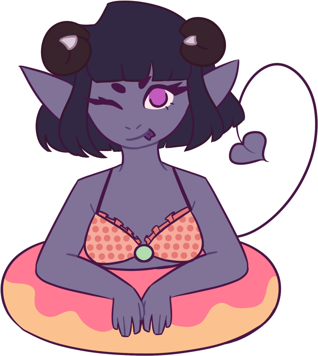 Jester In A Donut Reblogs > Likes - Cartoon Clipart (1280x1280), Png Download