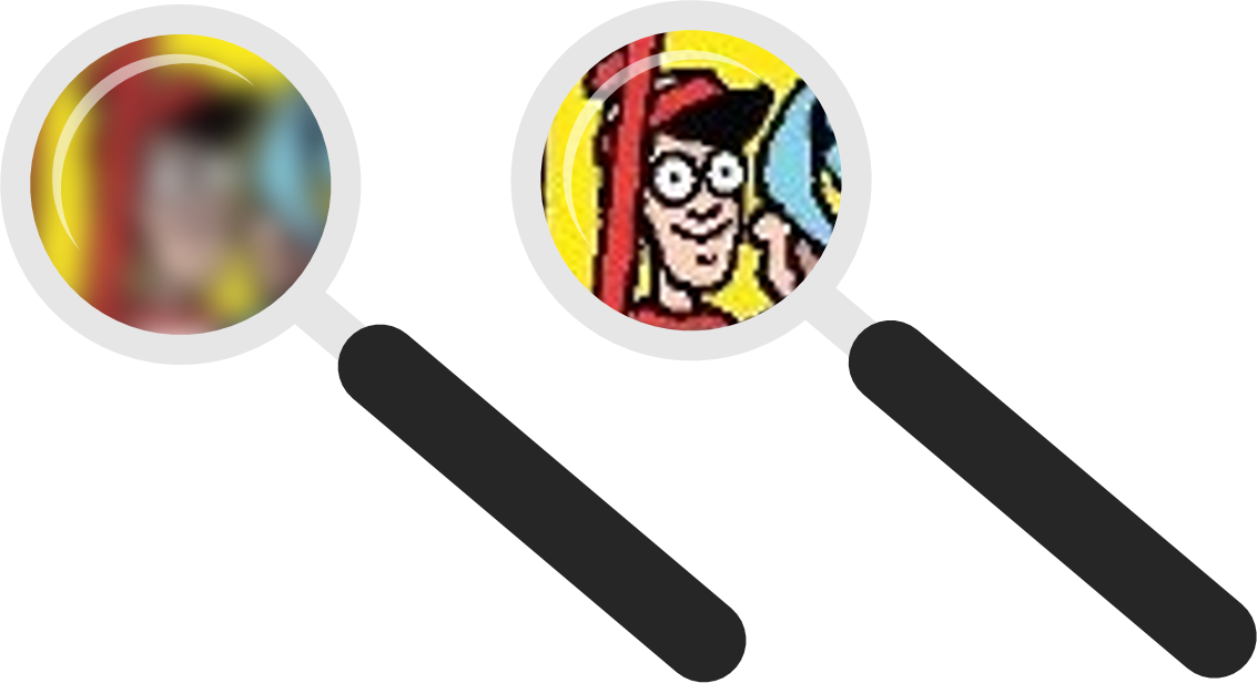 Magnifying Glass Effects - Waldo Magnifying Glass Clipart (1133x616), Png Download