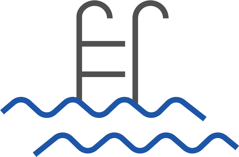 Swimming Pool Icon Casa Villa Clipart (1000x869), Png Download