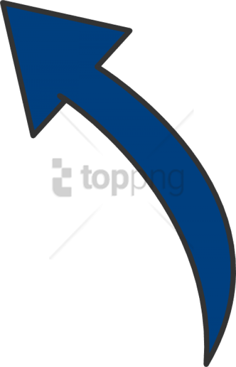 Free Png Curved Arrows Png Image With Transparent Background - Blue Curved Arrow Clipart (480x744), Png Download