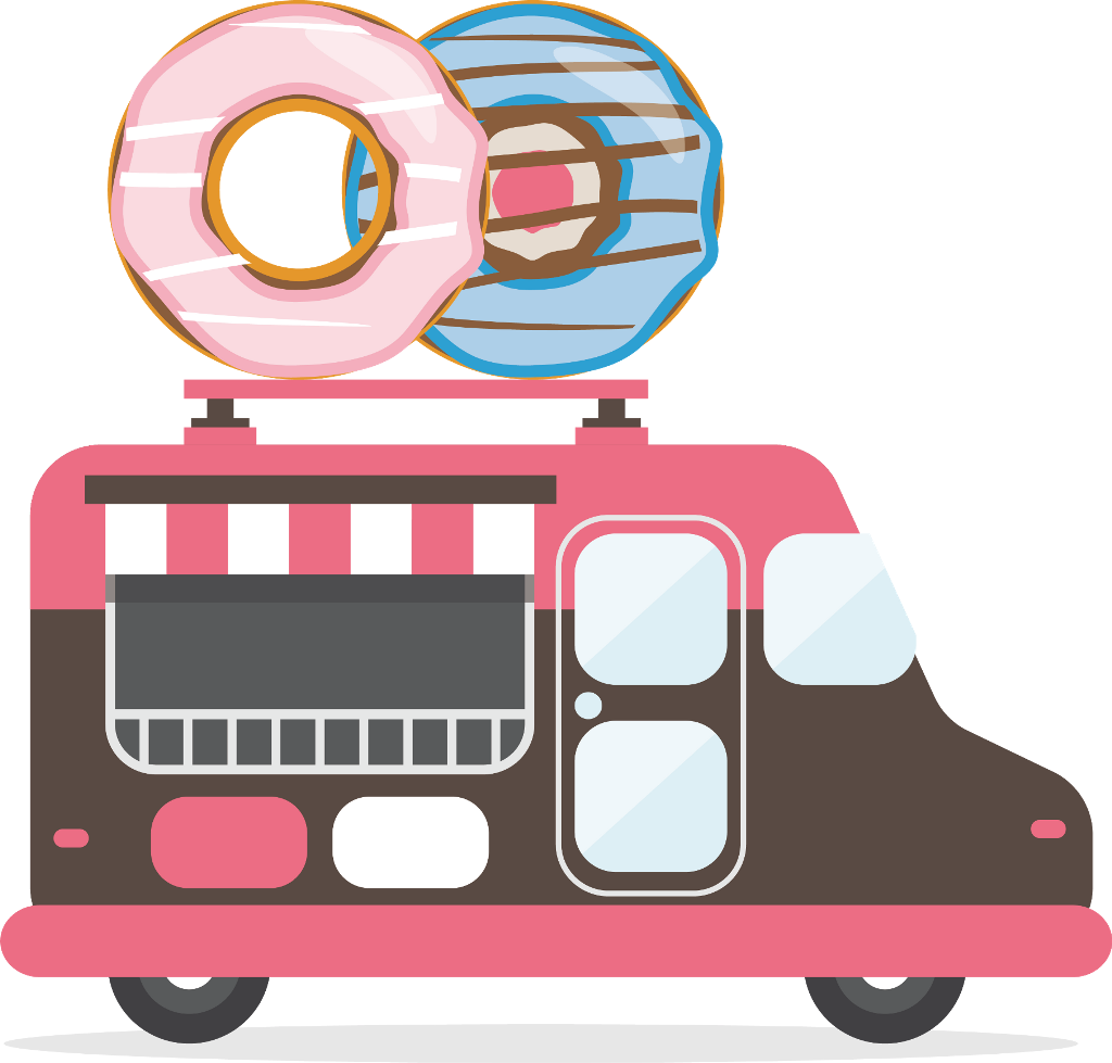 Donut Donuts Donat Çörek Cookie Cute Kawaii Pastel - Toy Vehicle Clipart (1024x979), Png Download