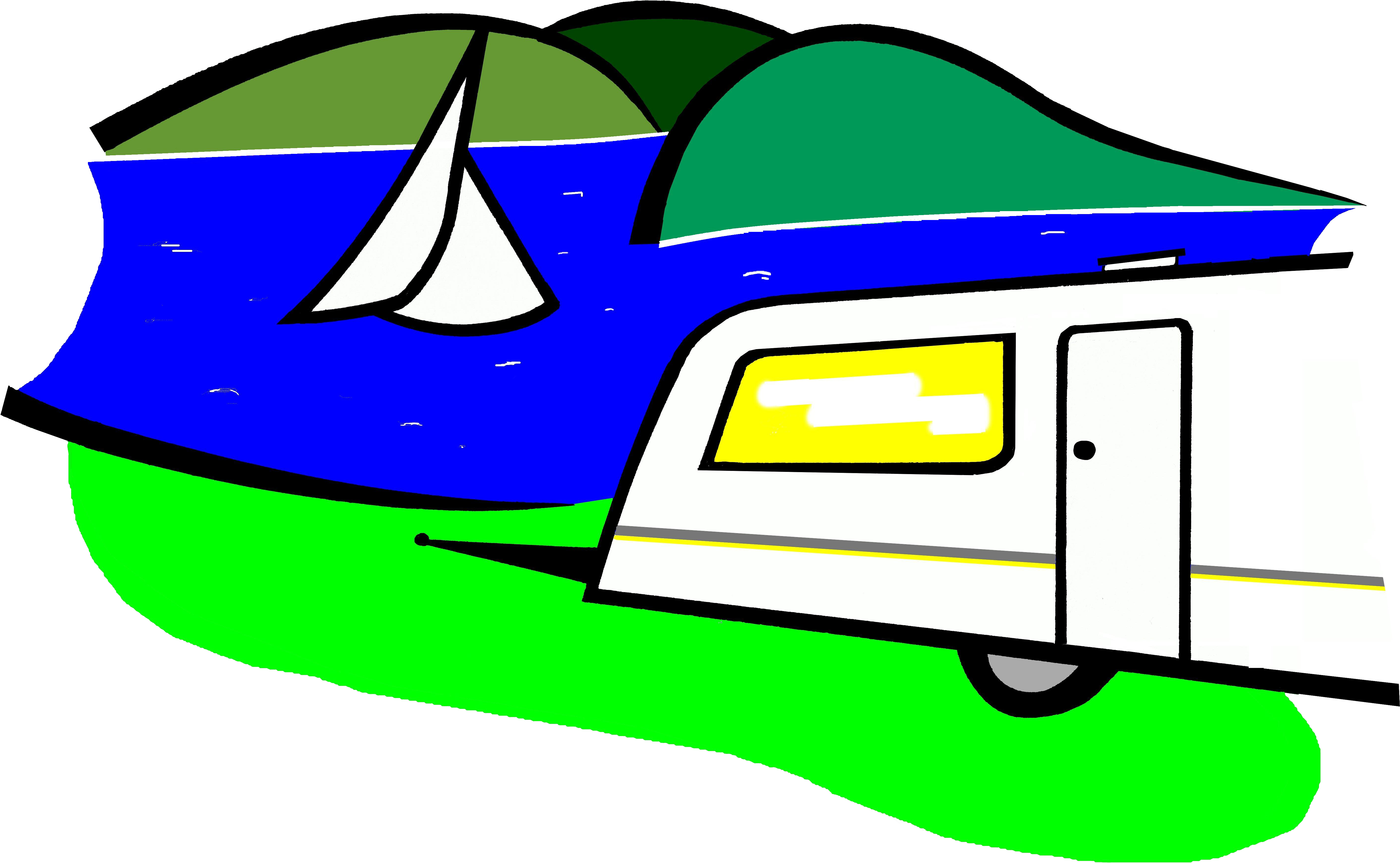 Camping Seeblick Clipart (5693x3517), Png Download