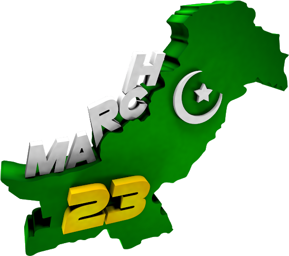 23rd March The Pakistan Day - 23 March Pakistan Day Png Clipart (640x537), Png Download