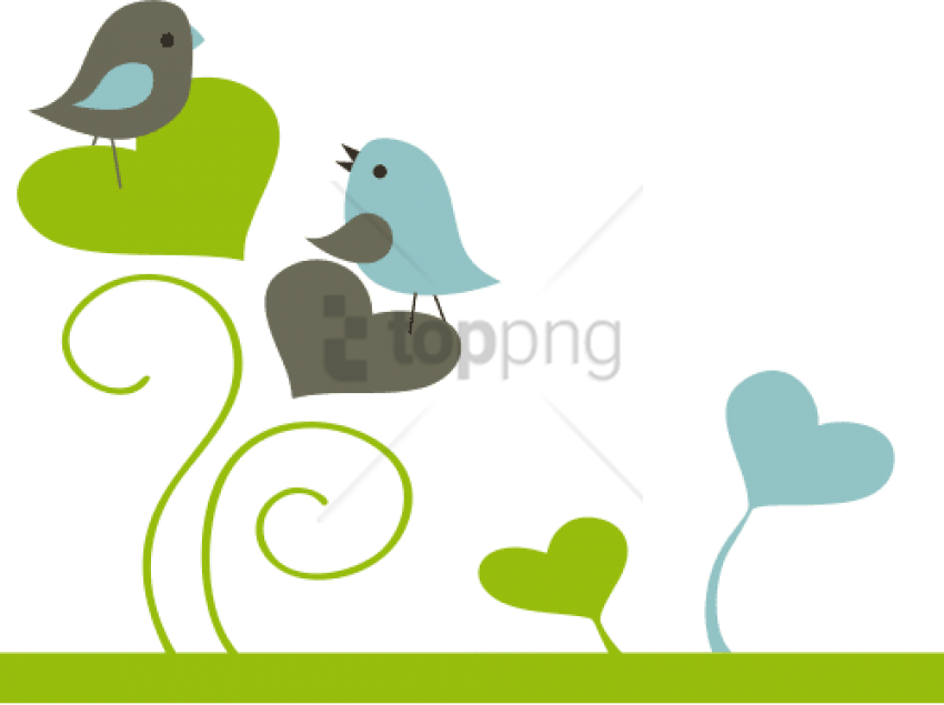 Free Png Love Birds Illustration Png Image With Transparent Clipart (850x635), Png Download