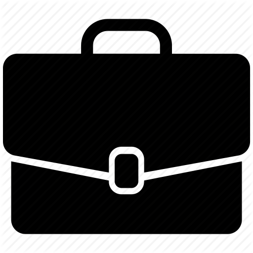 Portföy Çanta - Briefcase Transparent Black And White Clipart (680x680), Png Download