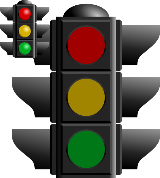 Clip Art Red Traffic Light - Png Download (540x600), Png Download