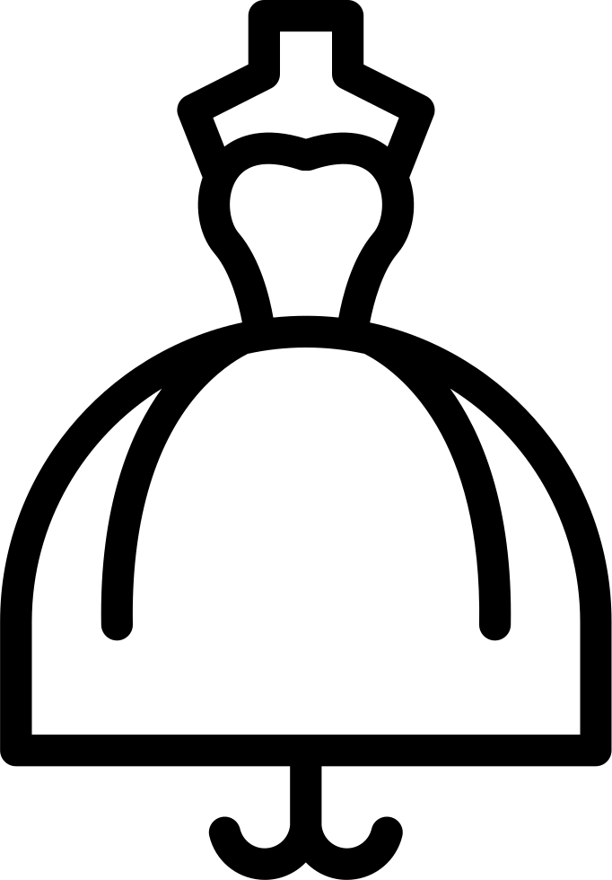 Wedding Dress Comments - Free Wedding Dress Icon Clipart (682x980), Png Download