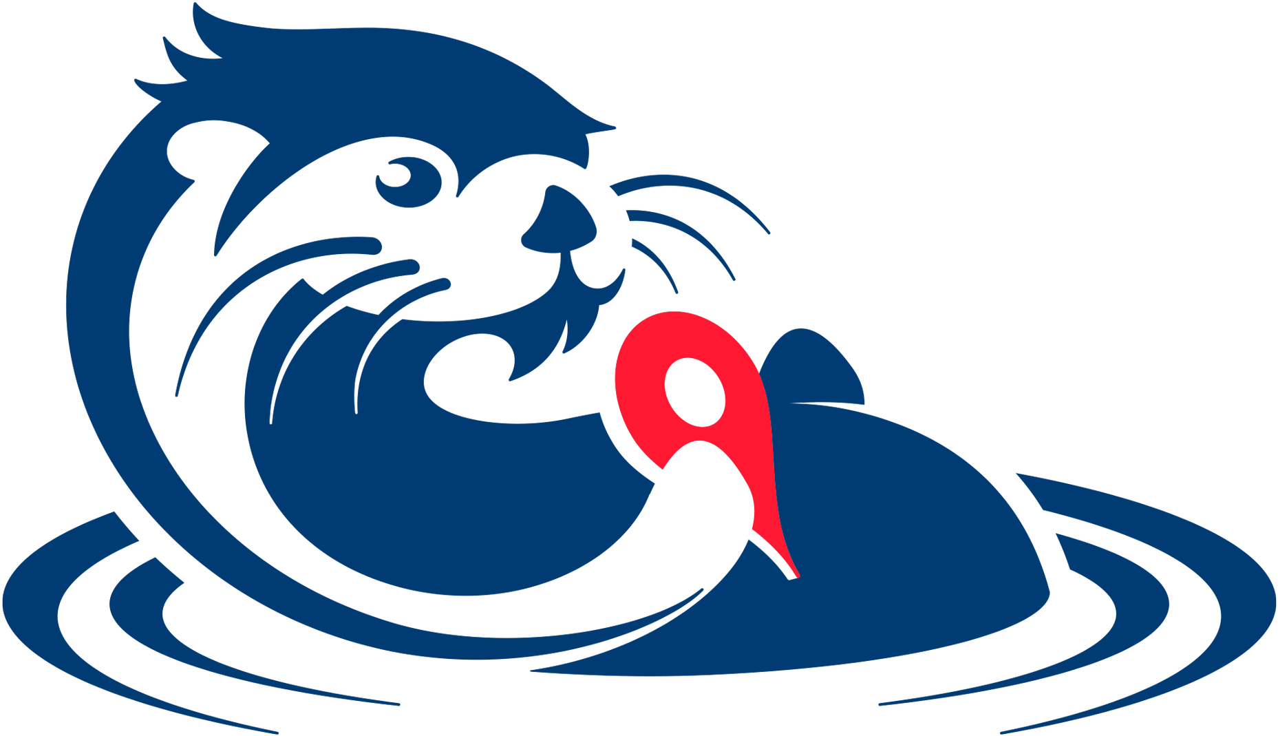 The Traveling Otter Clipart (1858x1239), Png Download