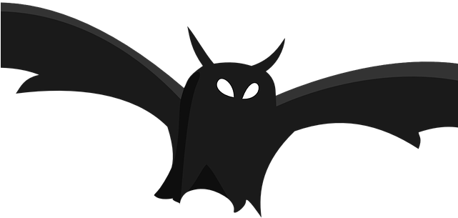 Dark Clipart Bat - Public Domain Bat Clip Art - Png Download (640x480), Png Download