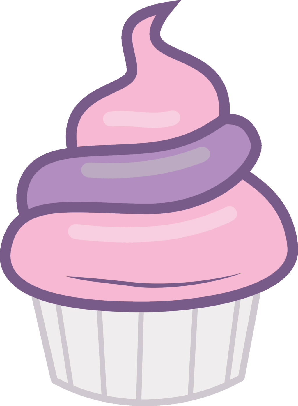 Cupcake Vector Purple - Mlp Food Vector Clipart (1024x1394), Png Download