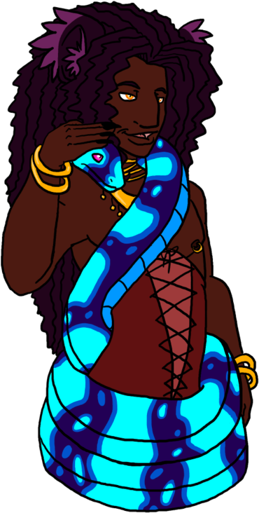 Snake Charmer - Cartoon Clipart (400x773), Png Download