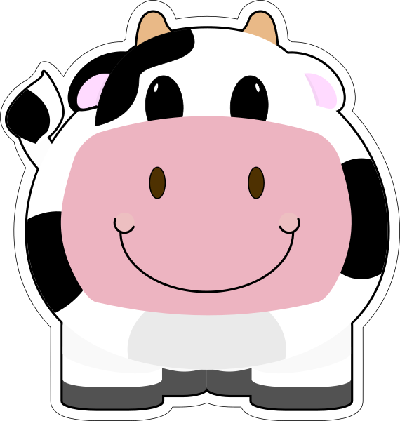 Cow Cookie Cutter - Cartoon Clipart (570x600), Png Download