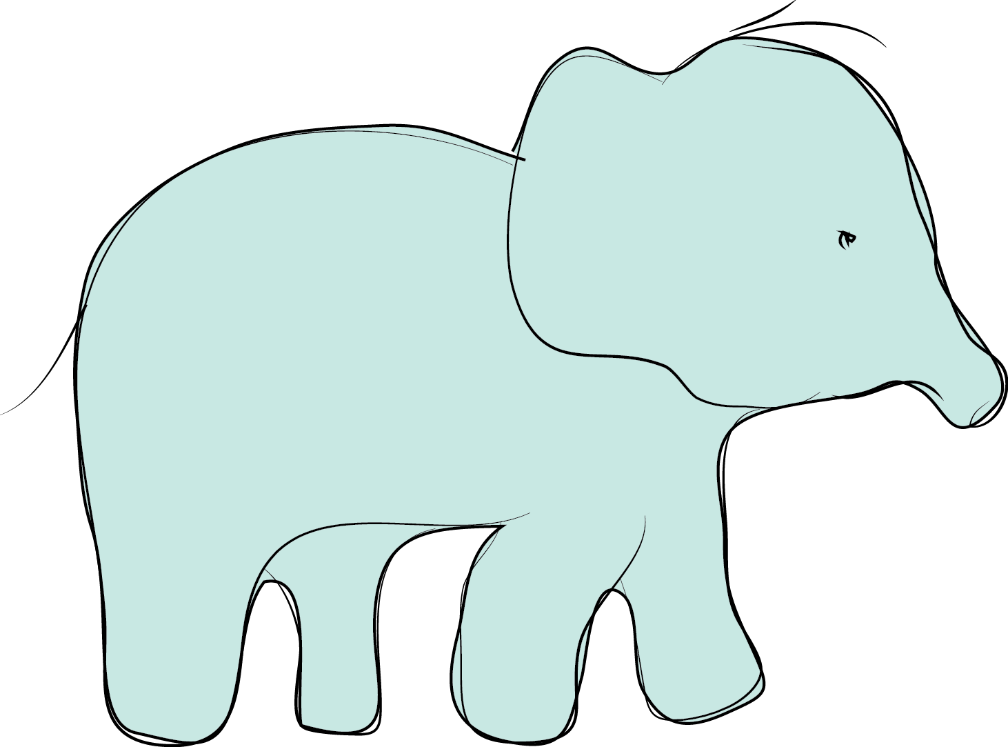 Indian Elephant Clipart (1462x1083), Png Download