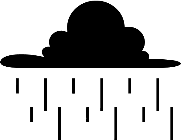 Rain - Silhouette Clipart (750x750), Png Download