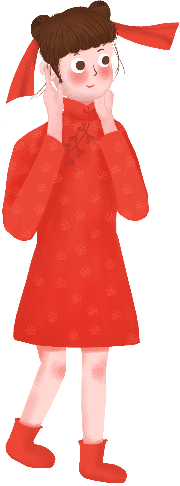 New Year Cartoon Chinese Cute Png And Psd - Cartoon Clipart (2000x2000), Png Download