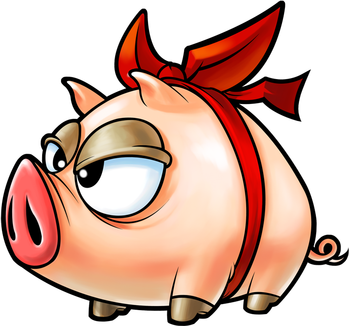 Monster Ribbonpig2 - Red Ribbon Pig Maplestory Clipart (749x749), Png Download