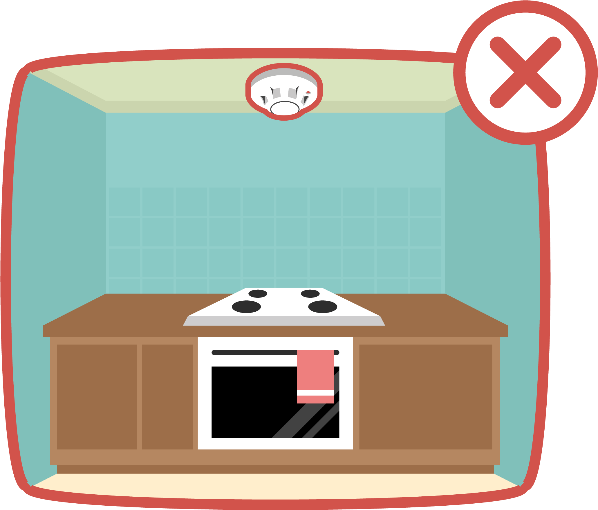 Smoke Detector Cooking Appliance Clipart (2517x2167), Png Download