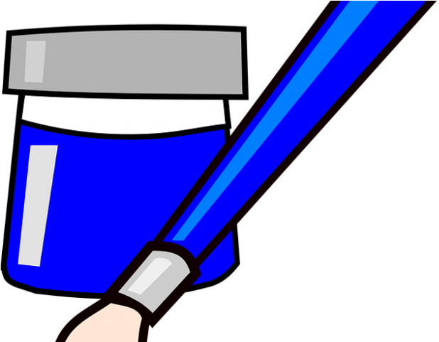 Brush Clipart Blue - Paint Brush Clip Art - Png Download (640x480), Png Download