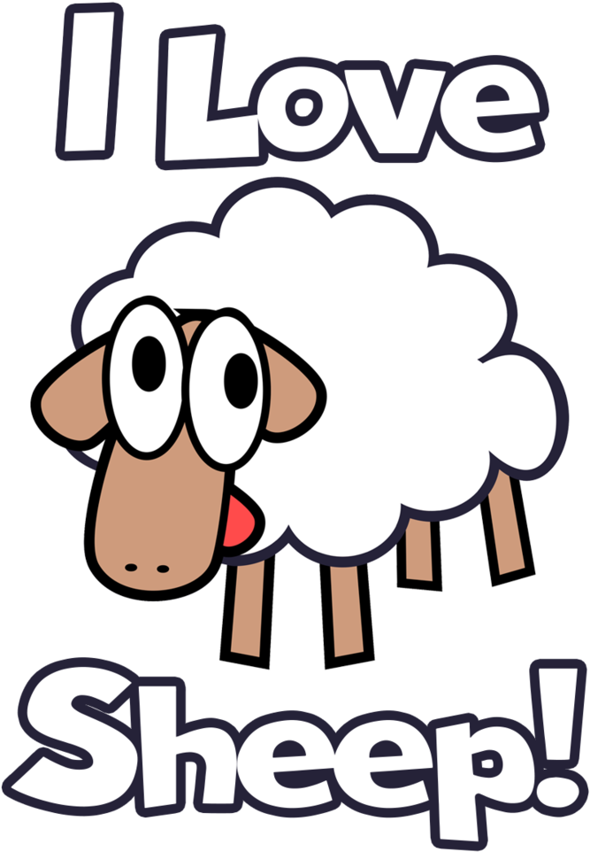 Banter I Love At Cotton Cart Ⓒ - Clipart Sheep - Png Download (833x1000), Png Download