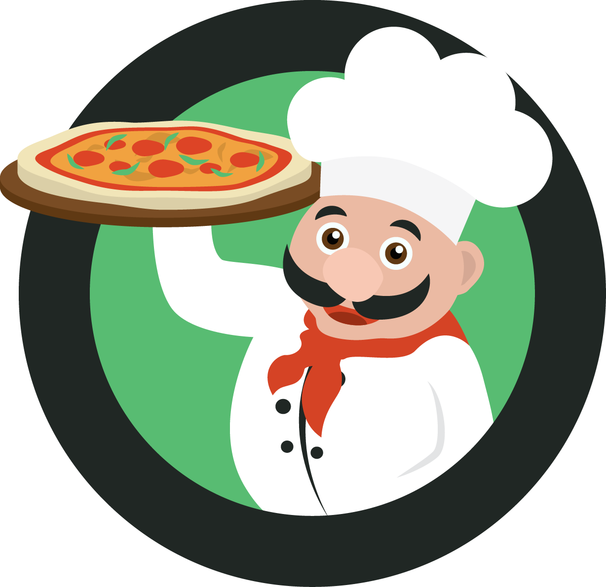 Take Out Chef Template - بيتزا وفطائر ملتقى الاصدقاء Clipart (1228x1190), Png Download