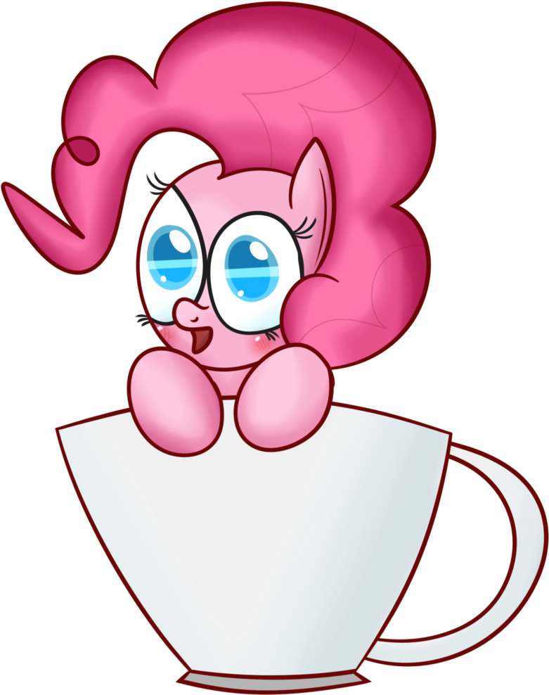 Mr-degration, Blushing, Cup, Cup Of Pony, Earth Pony, - Cartoon Clipart (822x1024), Png Download