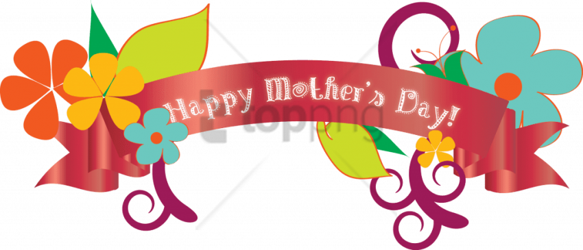 Free Png Happy Mothers Day Banner2 By Brianna - Mother's Day Clipart (850x365), Png Download