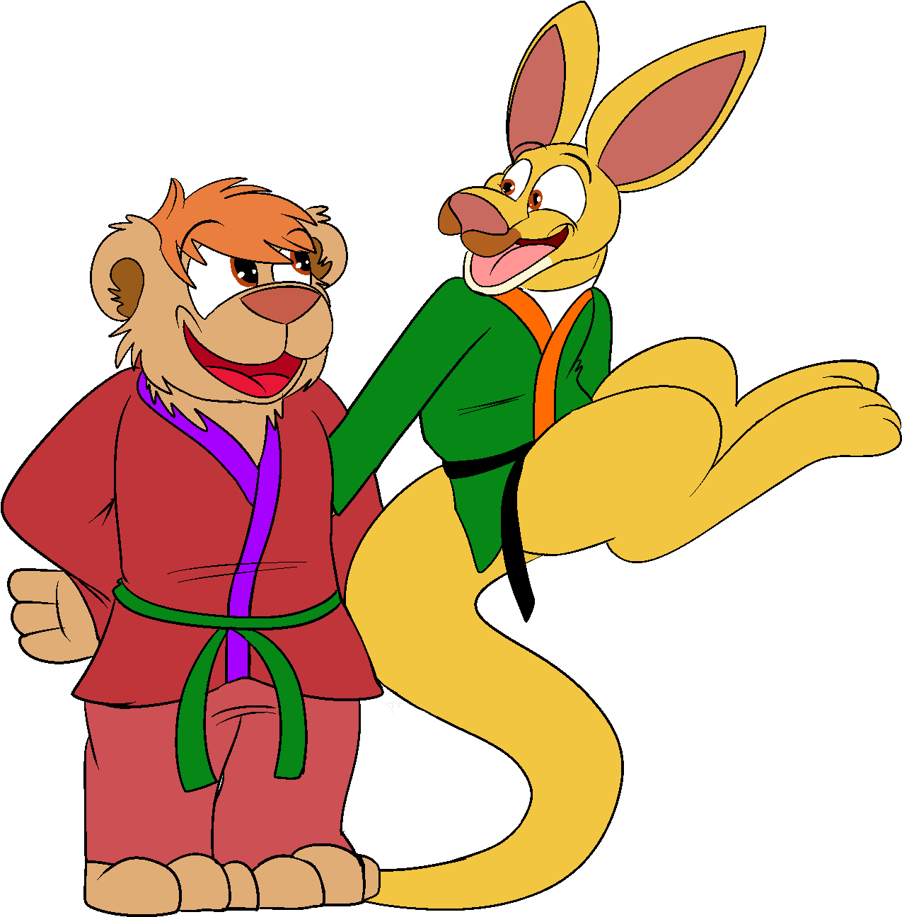 The Karate Boyfriends - Cartoon Clipart (1531x1413), Png Download