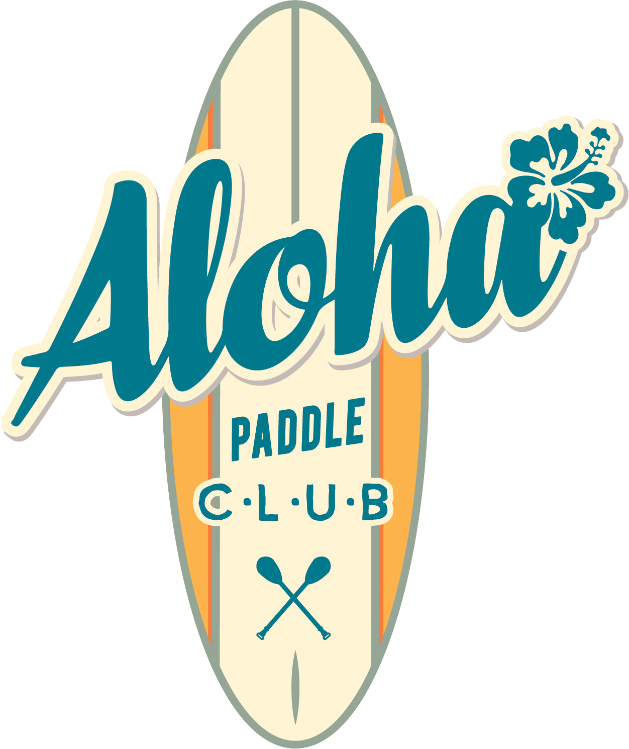 Aloha Paddle Boarding Playa Carmen - Aloha Logo Board Clipart (1252x1490), Png Download