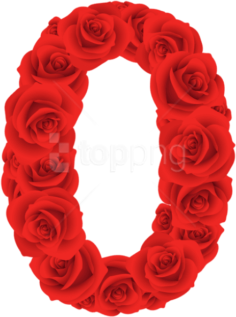 Download Red Roses Number Zero Clipart Png Photo - Rose Number Png Transparent Png (481x642), Png Download
