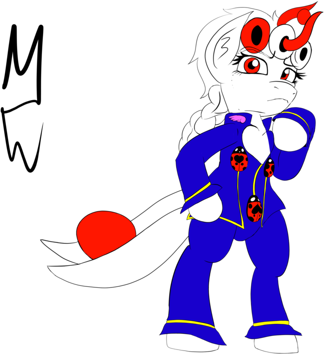 Queen-razlad, Bipedal, Fullbody, Giorno Giovanna, Jojo's - Cartoon Clipart (648x707), Png Download