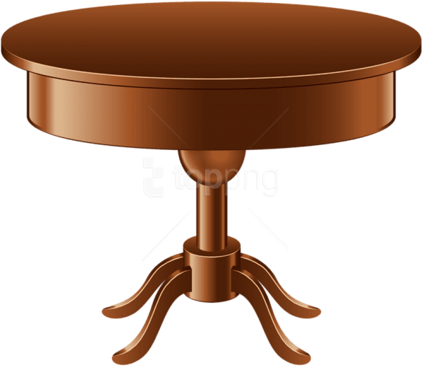 Free Png Download Oval Table Transparent Clipart Png - Table Clipart Transparent Background (850x736), Png Download