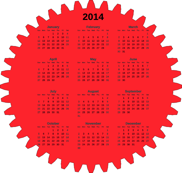 Cliparts And Clipart Calendar - 2012 - Png Download (620x590), Png Download