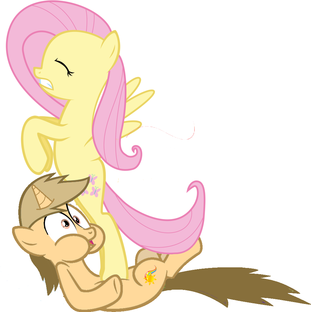 Midnightsparkle, Duo, Fluttershy, Oc, Oc - Cartoon Clipart (1024x1005), Png Download
